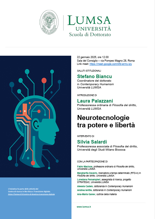 Seminario dottorale “Neurotecnologie tra potere e libertà”